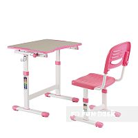 Детская парта растишка и стул FunDesk Piccolino II Pink (Ширина: 660мм / Глубина: 474мм)