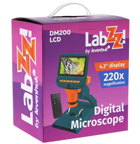 Микроскоп цифровой Levenhuk LabZZ DM200 LCD фото 13