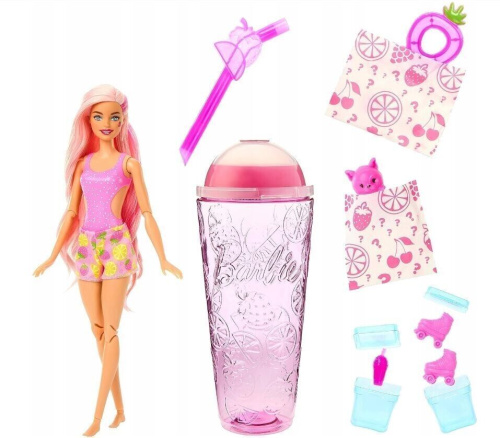 (розовый) Кукла Барби Pop Reveal Frutas 8 Сюрпризов Фрукты (Лимонад) HNW40_1 Barbie фото 2