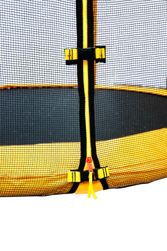 Батут с защитной сеткой "Trampoline 6" диаметр 1,8 м жёлтый фото 2