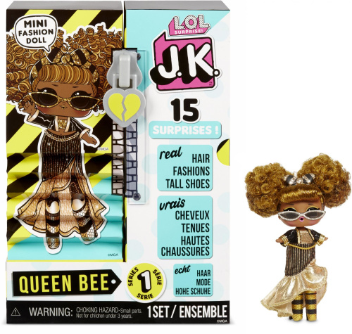 (желтый) Кукла L.O.L. Surprise! J.K. Mini Fashion Doll JK Queen Bee Серия 1 Мини Модницы 570783