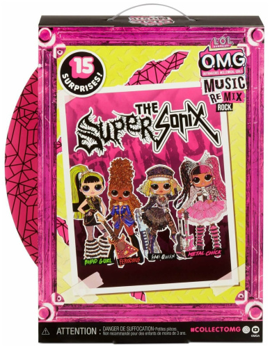 Кукла L.O.L. Surprise! OMG Remix Rock Metal Chick and Electric Guitar с электрогитарой 577577 фото 4