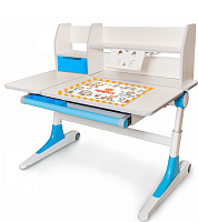 Детский стол Mealux Ontario (Цвет столешницы:Клен, Цвет ножек стола:Голубой)(левостороняя)