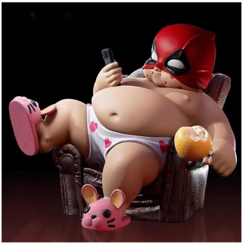 Фигурка толстый Дедпул Deadpool в кресле 12 см фото 2
