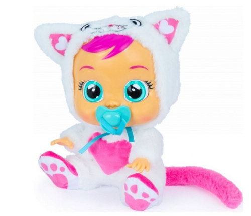 (Белый котик) Кукла IMC Toys Cry Babies Плачущий младенец Дейзи Daisy 31 см, 91658 фото 4