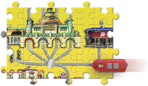 890301 Паровозик Chuggington Чаггингтон Уилсон с механической функцией и пазлом фото 3