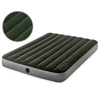 Надувной матрас Intex 64762 Pillow Rest Classic со встроенным ножным насосом полуторный (137х191х25)