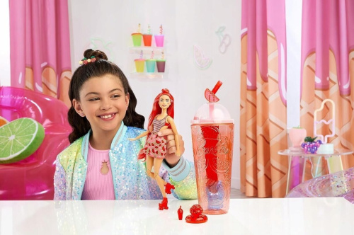 (красный) Кукла Барби Pop Reveal Frutas 8 Сюрпризов Фрукты (Лимонад) HNW40_3 Barbie фото 6