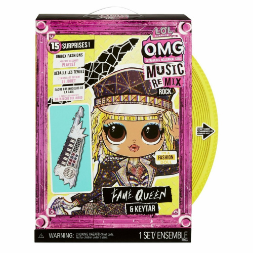 Кукла L.O.L. Surprise! OMG Remix Rock Fame Queen and Keytar с синтезатором 577607 фото 4