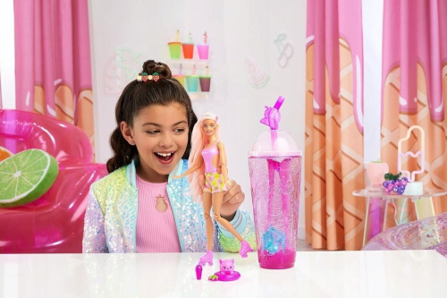 (розовый) Кукла Барби Pop Reveal Frutas 8 Сюрпризов Фрукты (Лимонад) HNW40_1 Barbie фото 6