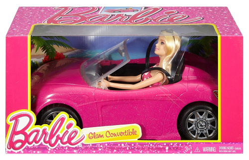 Игровой набор с куклой Barbie Барби с гламурным кабриолетом DJR55 фото 2