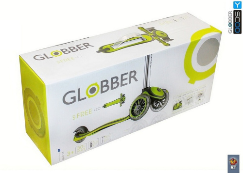 Самокат Y-SCOO RT GLOBBER My free FIXED green с блокировкой колес фото 14