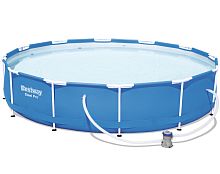Бассейн каркасный Stell Pro 366х76см + фильтр-насос 1249л/ч, 6473л BestWay, уп.1