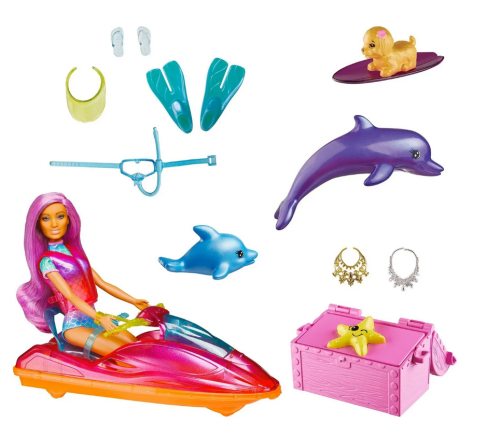 Набор игровой Barbie с водным транспортом и аксессуарами HBW90 фото 2
