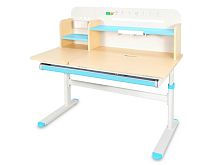 Детский стол Ergokids Bravo Max Maple/Blue (арт. TH-360 Max MG/BL) - столешница клен / накладки на ножках голубые