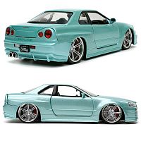 Машина Jada 1:24 Brian 2002 Nissan Skyline GT-R GTR R34 BNR34 (бирюзовый)