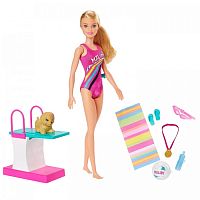 Набор игровой Barbie Чемпион по плаванию GHK23 Барби