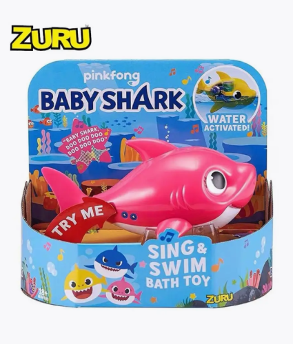 (розовый) Игрушка для ванной акула Baby Shark Zuru