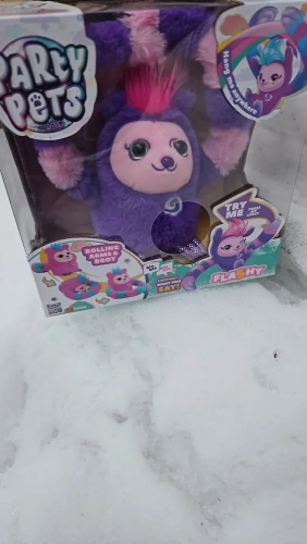 (фиолетовый) 302625 Музыкальный Ленивец Party Pets (кувыркается, повторяет звуки) фото 2