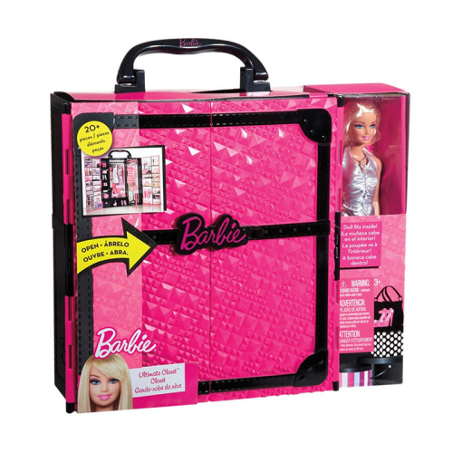 X4833 Игровой набор кукла Barbie и розовый гардероб шкаф с одеждой и аксессуарами фото 2
