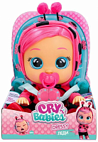 (Розовый в горошек) Кукла Леди IMC Toys Cry Babies Dressy Lady Плачущий младенец 40885