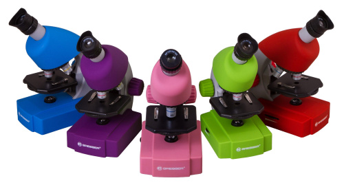 Микроскоп Bresser Junior 40x-640x, фиолетовый фото 4