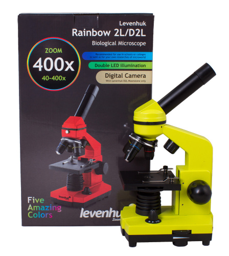 Микроскоп Levenhuk Rainbow 2L Lime\Лайм фото 16