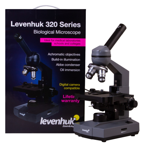 Микроскоп Levenhuk 320 PLUS, монокулярный фото 15