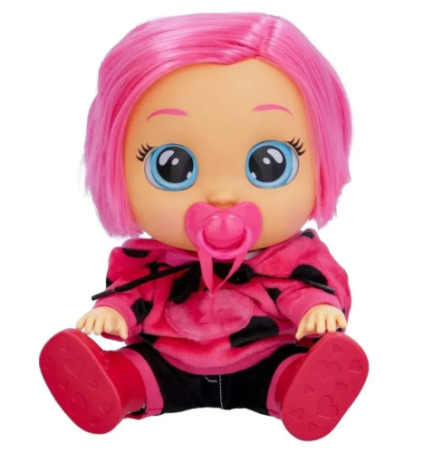 (Розовый в горошек) Кукла Леди IMC Toys Cry Babies Dressy Lady Плачущий младенец 40885 фото 2