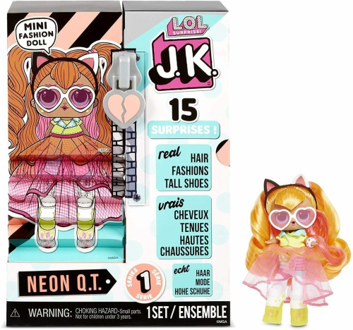 (рыжая) Кукла L.O.L. Surprise! J.K. Mini Fashion Doll JK Neon Серия 1 Мини Модницы 570776