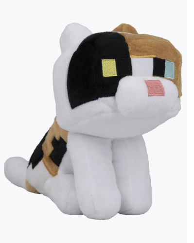 (пятнистая кошка) Мягкая игрушка Майнкрафт Ситцевая Кошка 20 см Minecraft 