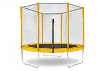 Батут с защитной сеткой "Trampoline 6" диаметр 1,8 м жёлтый