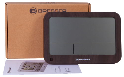 Часы настенные/настольные Bresser MyTime MC LCD в корпусе под дерево фото 2
