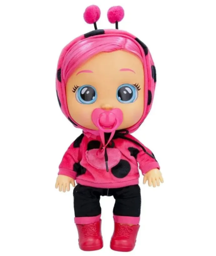 (Розовый в горошек) Кукла Леди IMC Toys Cry Babies Dressy Lady Плачущий младенец 40885 фото 3