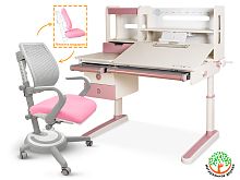 Комплект Mealux парта Oxford Max PN + кресло Ergoback KP (арт.BD-930 Max PN + Y-1020 KP)