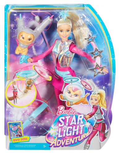 УЦЕНКА Кукла с летающим котом Попкорном из серии Barbie и космические приключения Барби DWD24 фото 2