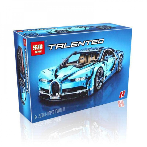 Конструктор Technic Lepin 20086 (King 90056)  Bugatti Chiron (Бугатти Шерон) синий фото 2