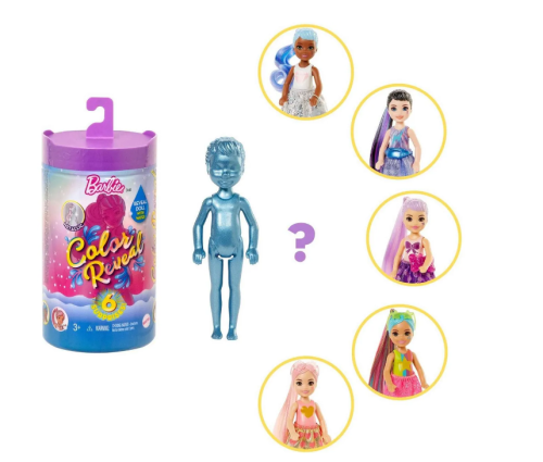 Кукла Barbie Челси Color Reveal Surprise Серия мерцания GWC59 фото 7