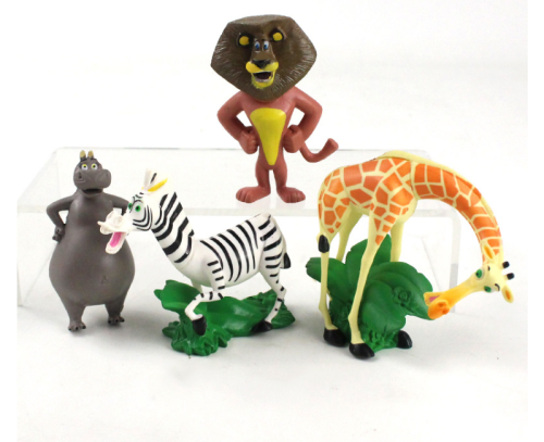 Набор фигурок из 4 шт герои мультфильма Мадагаскар
