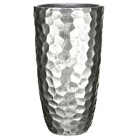 MVASE41-SLV Кашпо Мозаик Ваза, файберстоун, серебро, D41.5 H77 cm