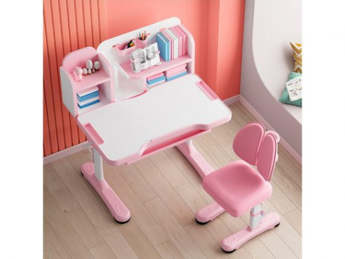 Комплект мебели (столик + стульчик)  Mealux EVO Panda pink  (арт. BD-28 PN) фото 3