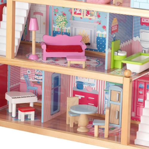 Кукольный домик "Открытый коттедж" (Chelsea), с мебелью 19 элементов 65054 фото 2