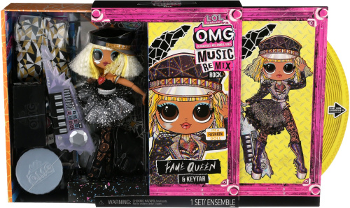 Кукла L.O.L. Surprise! OMG Remix Rock Fame Queen and Keytar с синтезатором 577607 фото 3