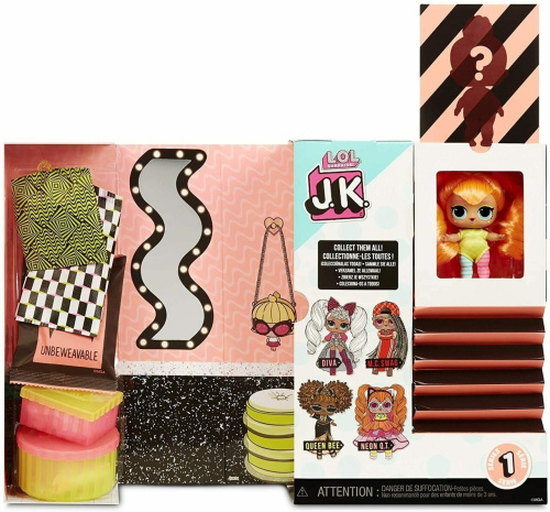 (рыжая) Кукла L.O.L. Surprise! J.K. Mini Fashion Doll JK Neon Серия 1 Мини Модницы 570776 фото 3