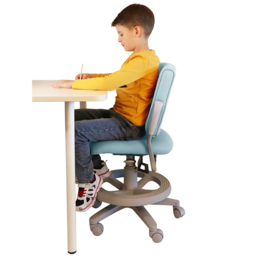 Растущее детское кресло с подставкой для ног RIFFORMA-25 (голубое) фото 3