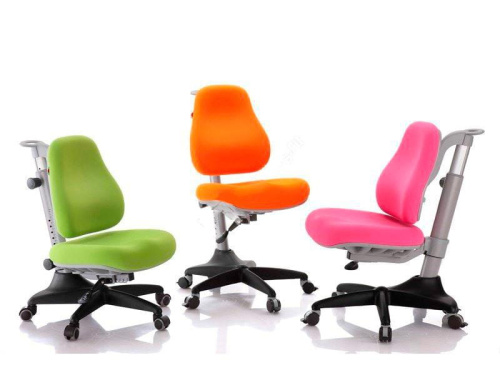 Детское эргономичное кресло Comf-pro Match Chair (Матч) (Цвет обивки:Красный с листочками, Цвет каркаса:Серый) фото 2