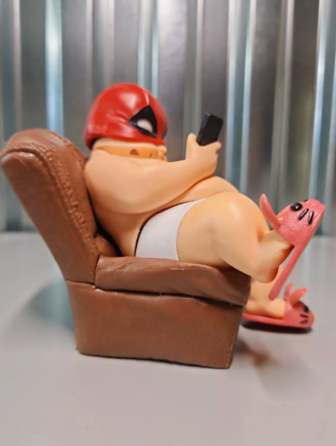 Фигурка толстый Дедпул Deadpool в кресле 12 см фото 6