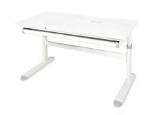 Детский стол Ergokids Bravo White/Grey (арт. TH-360 Lite WG/G) - столешница белая / накладки на ножках серые