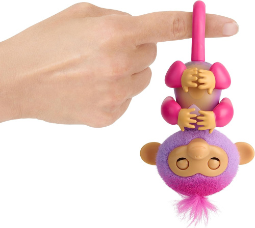 Интерактивная обезьянка Чарли Fingerlings Charli Реагирует на прикосновения (фиолетовый) фото 3