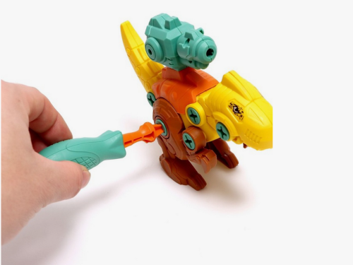 Конструктор с отверткой сборный Битва динозавров (с бластером) фото 2